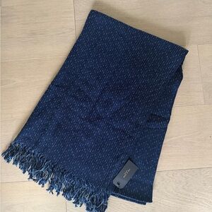 Rag & Bone Deep Blue Navy Textured Scarf NEW with Tags